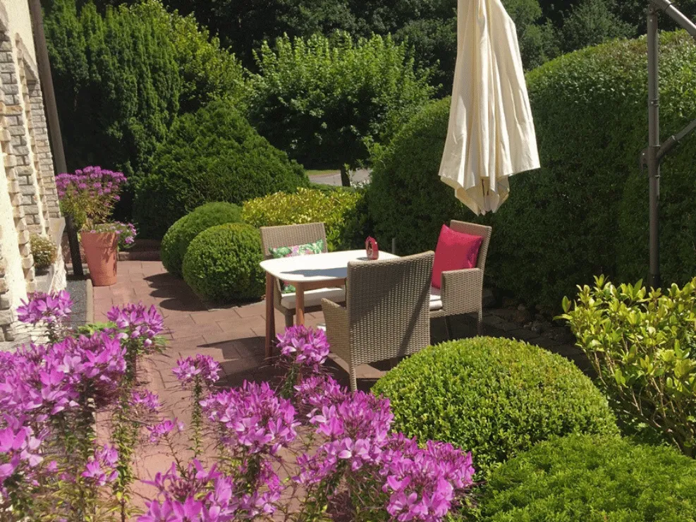 Terrasse an Antoinettes Ferienwohnung in Manebach